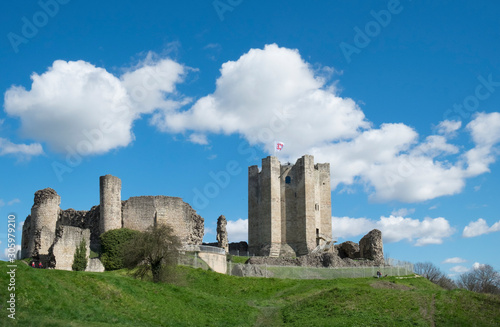 Conisbrough Castle, Conisbrough, South Yorkshire, UK 17th April 2016 The medieval castle which stands between Rotherham and Doncaster is now in the care of English Heritage and has been restored photo