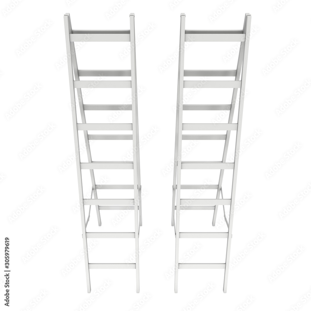 Step ladder. 3d render isolated on white Step ladder. 3d render isolated on white