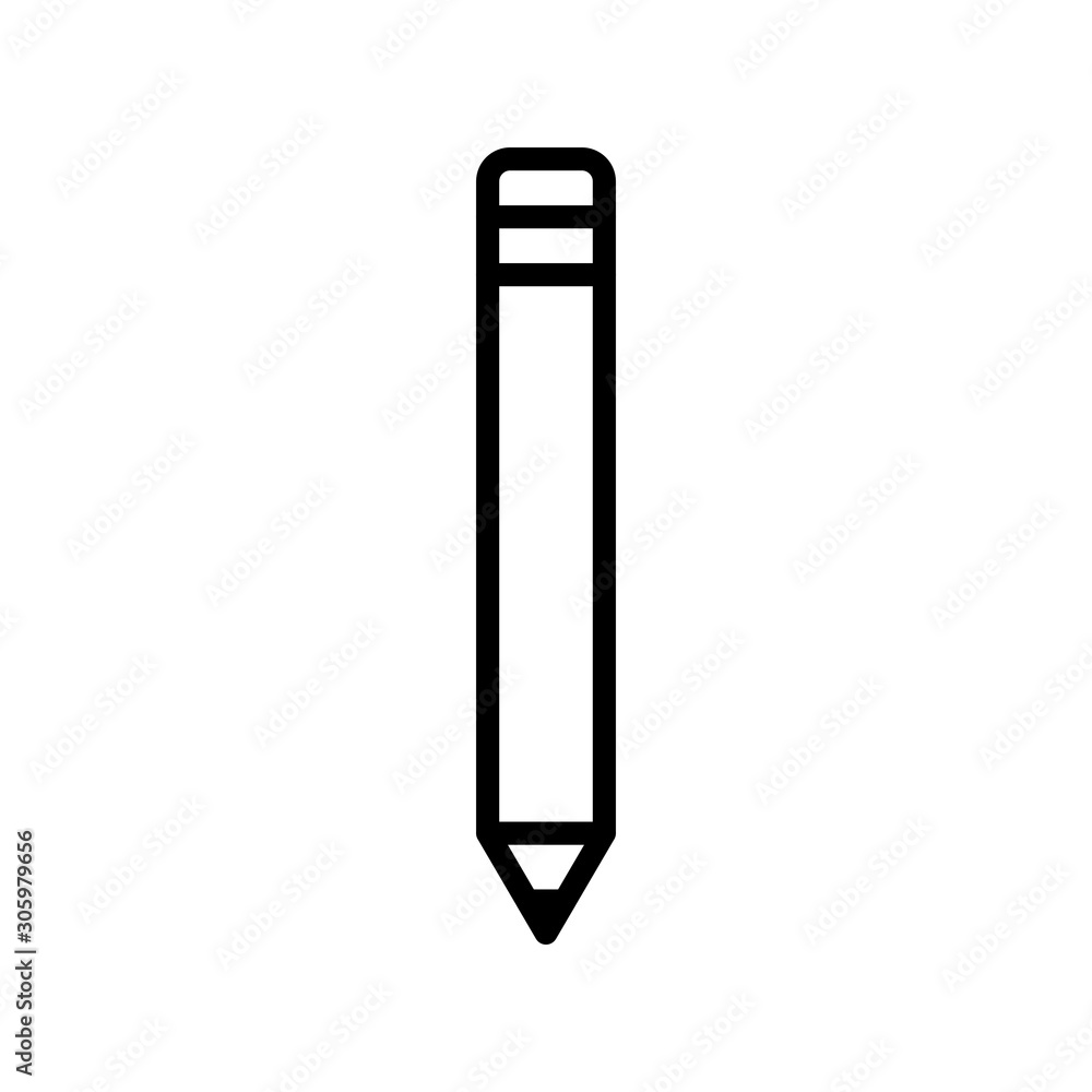 wooden pencil supply school icon thick line wooden pencil supply school icon thick line