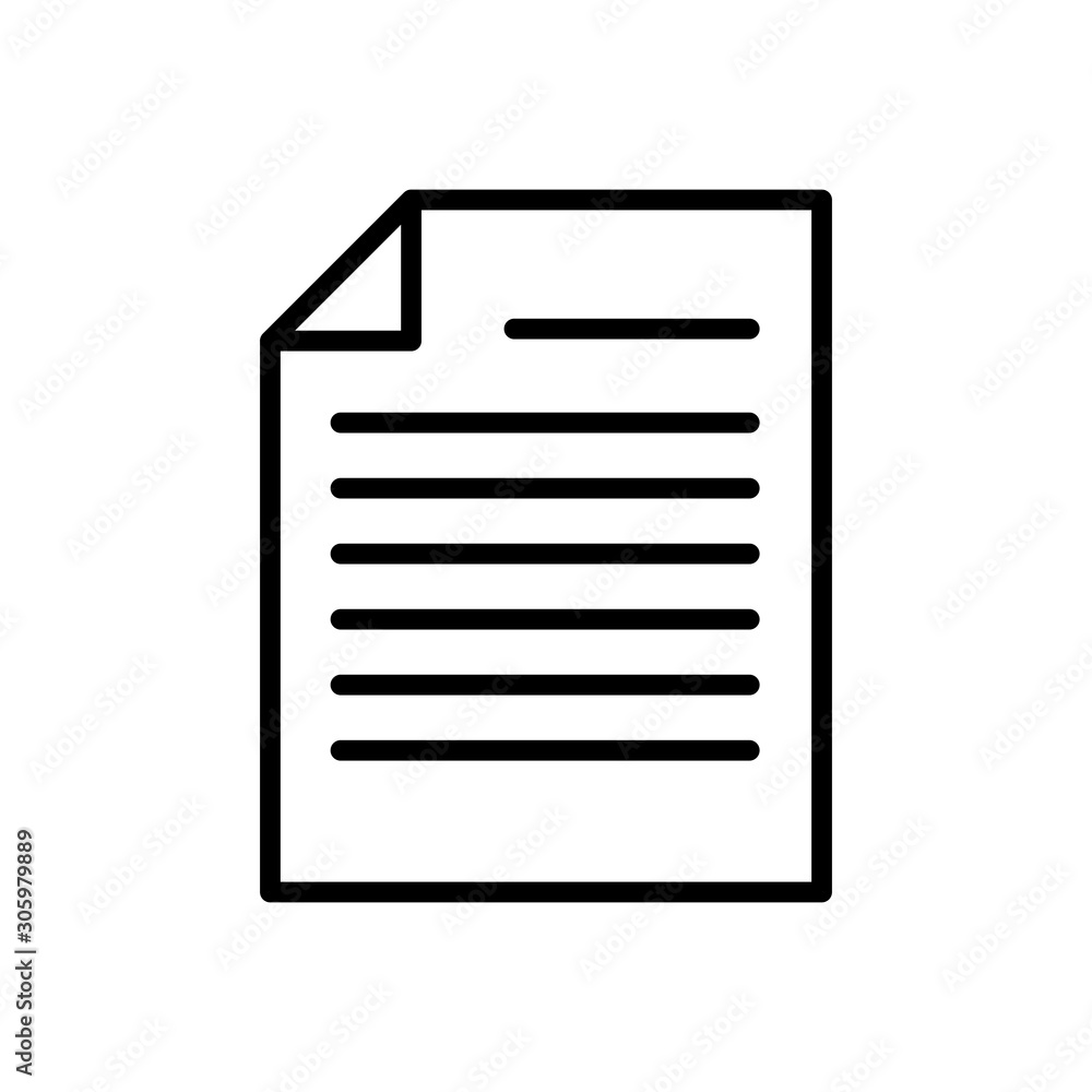 paper document information learning online icon thick line paper document information learning online icon thick line