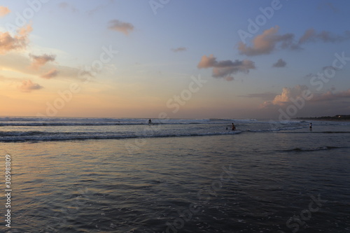 A beautiful view of Double Six beach in Bali  Indonesia.