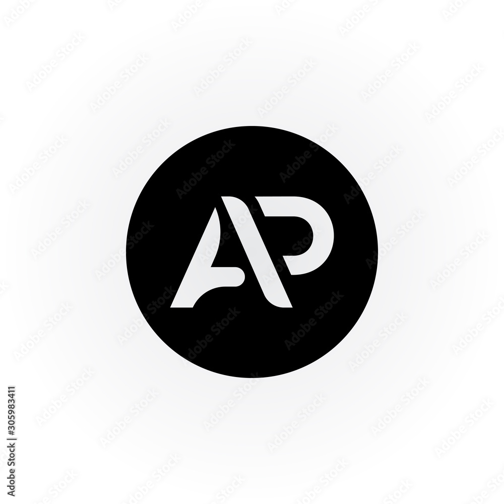 Initial letter AP simple logo Vector template. Simple AP Letter logo design. AP font type logo. Initial letter AP simple logo Vector template. Simple AP Letter logo design. AP font type logo.
