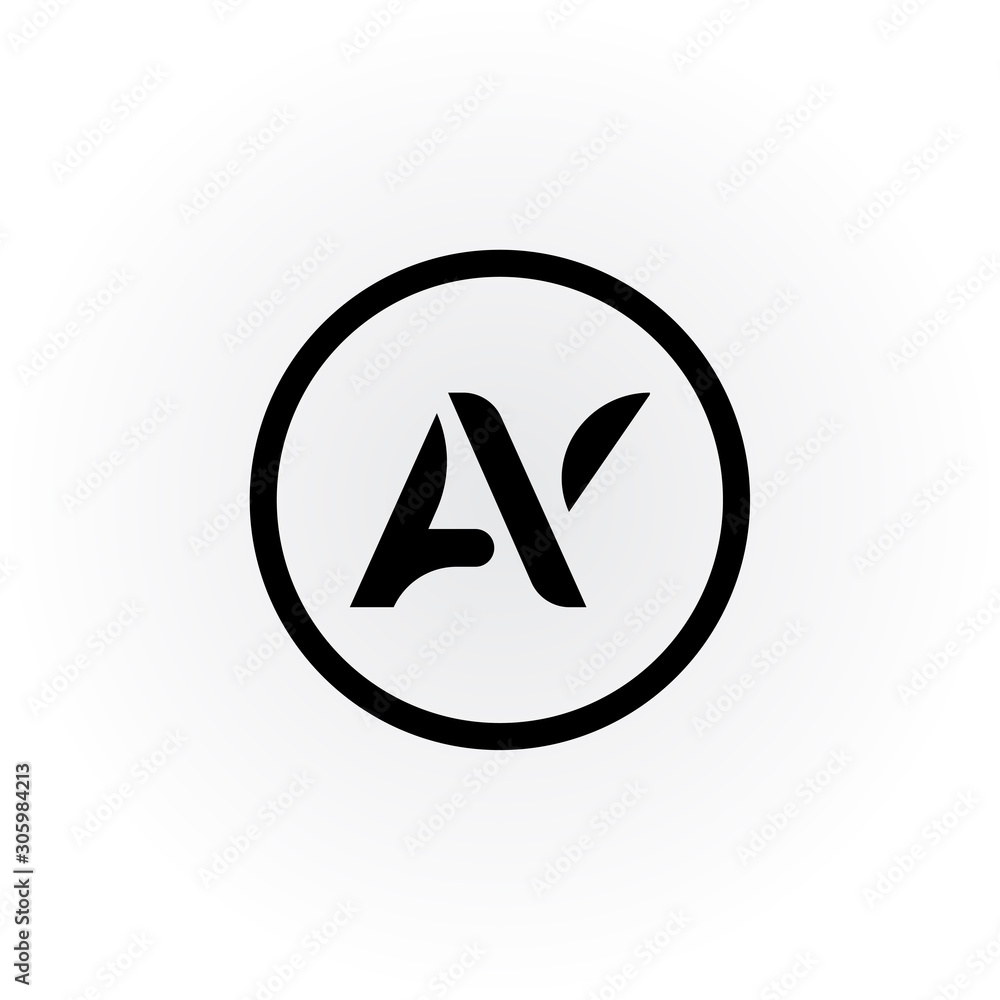 Initial letter AY simple logo Vector template. Simple AY Letter logo design. AY font type logo.