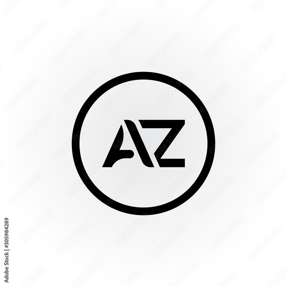 Initial letter AZ simple logo Vector template. Simple AZ Letter logo design. AZ font type logo. Initial letter AZ simple logo Vector template. Simple AZ Letter logo design. AZ font type logo.