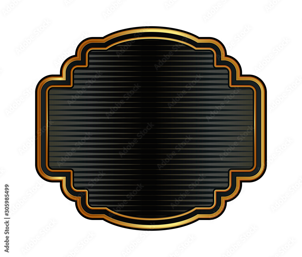 Obraz premium Black and Gold color Labels. Easy to edit. Perfect for design works.