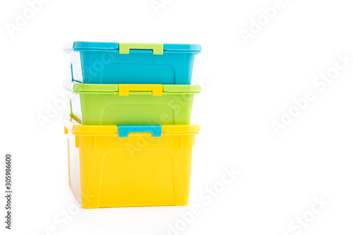 Plastic container box isolated