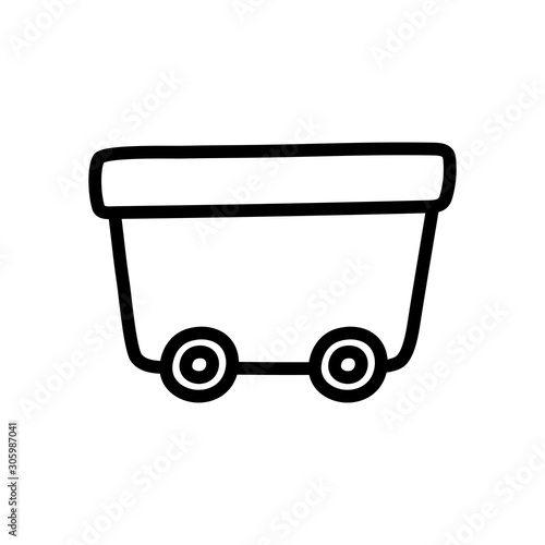 wagon on wheels toy plastic icon