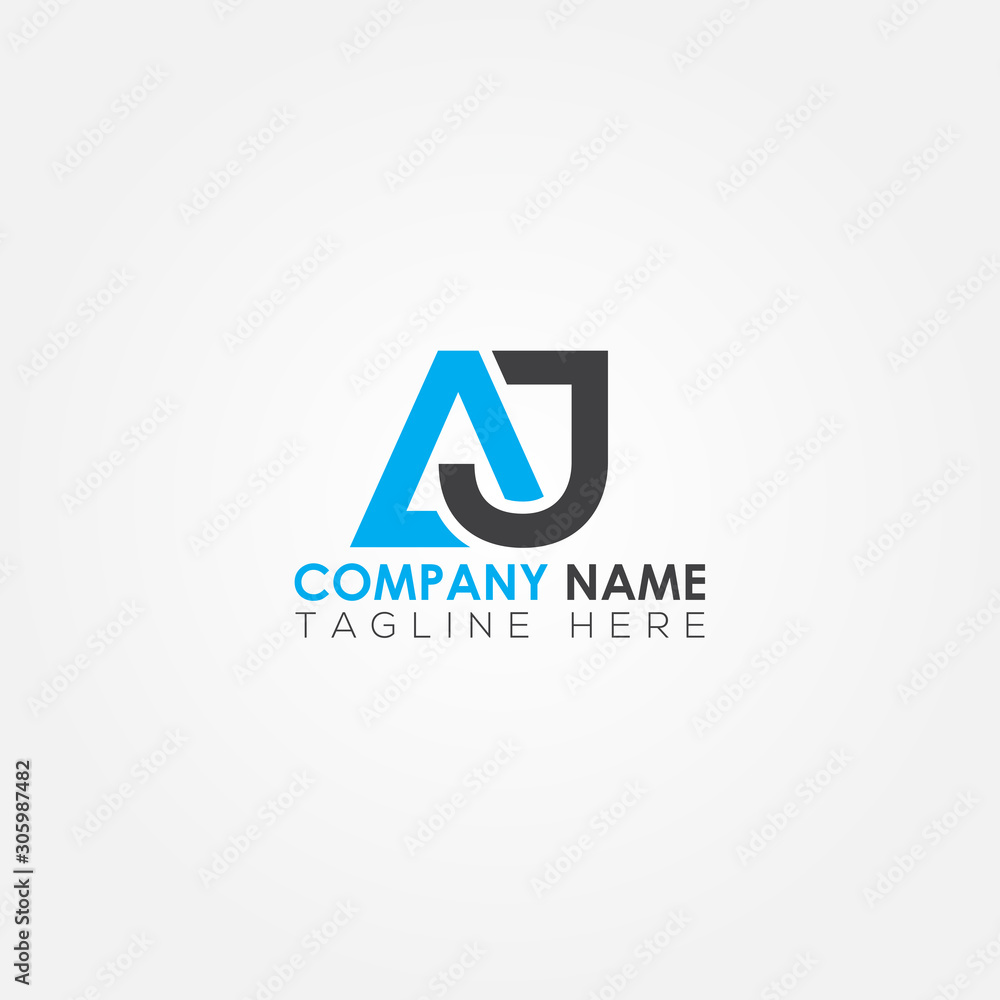Initial letter AJ simple logo Vector template. Simple AJ Letter logo design. AJ font type logo. Initial letter AJ simple logo Vector template. Simple AJ Letter logo design. AJ font type logo.