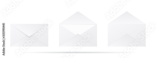 Vector mail envelope on white background