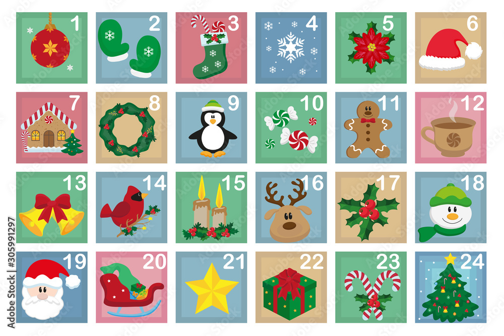 24 Days Till Christmas Clipart