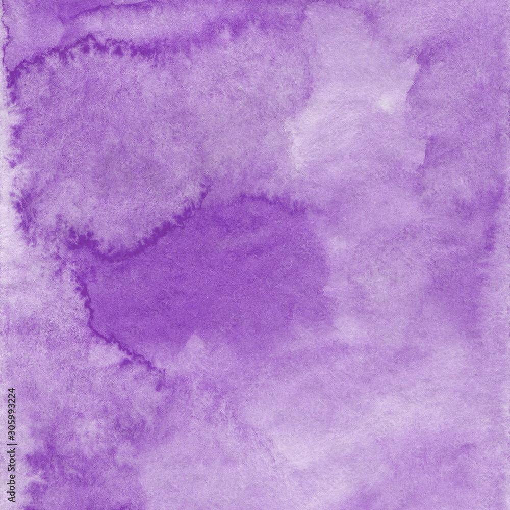 Obraz premium Purple square background. Abstract watercolor texture. Wet smoky violet stains
