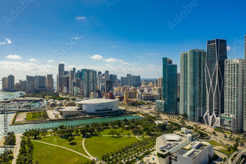 Aerial drone photo of Downtown Miami 2019