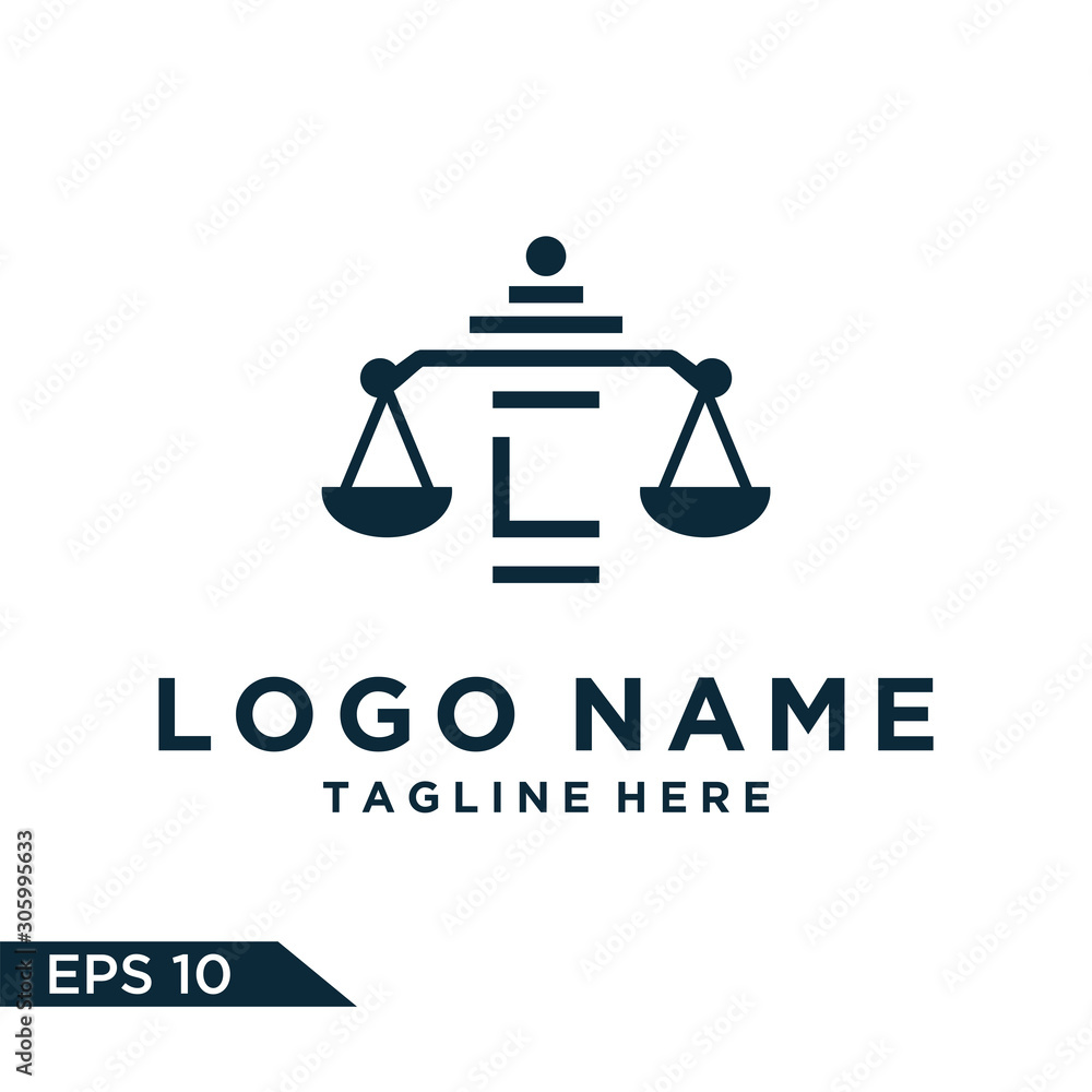 Logo design law Inspiration for companies from the initial letters logo L icon