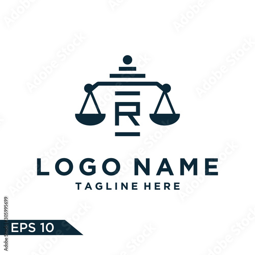  Logo design law Inspiration for companies from the initial letters logo R icon