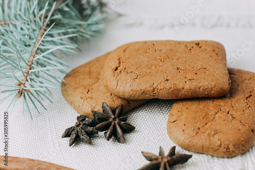 fragrant Christmas gingerbread with spices and anise