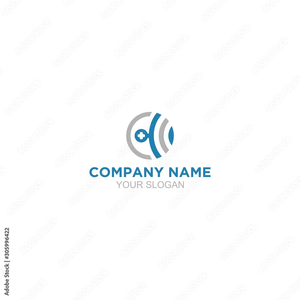 C Medical Wifi Logo Design Vector