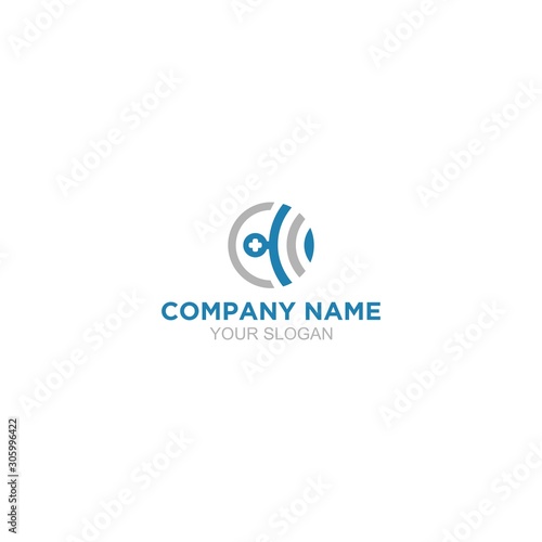 C Medical Wifi Logo Design Vector