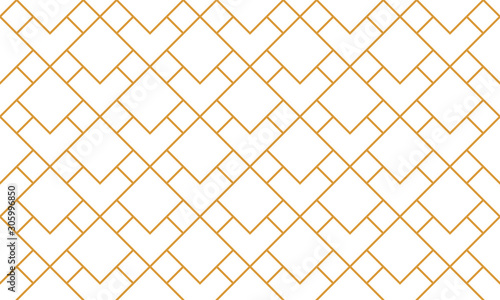 The geometric pattern with lines. Seamless vector background. White and gold texture. Graphic modern pattern. Simple lattice graphic design