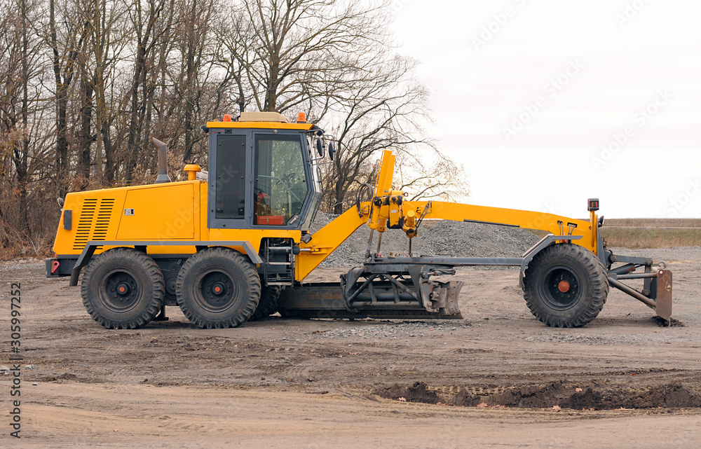 bulldozer at construction site