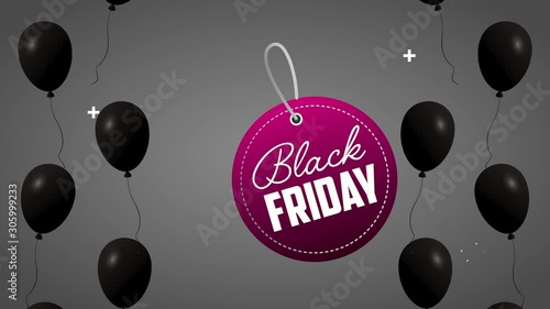 sale black friday clearance with balloons helium and tag photo