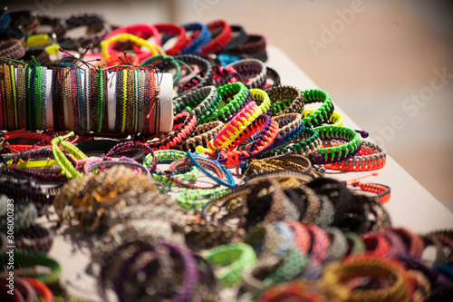 bracelets at a street market