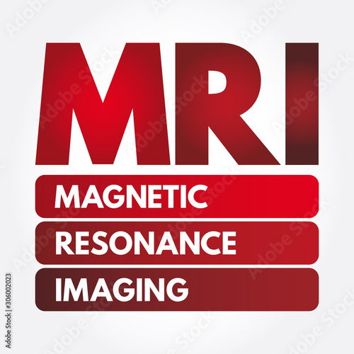 MRI - Magnetic Resonance Imaging acronym, medical concept background