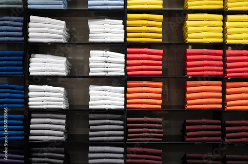 Multo color winter sweater on store shelves.