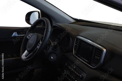 interior and dashboard of the car. © Yuri Bizgaimer