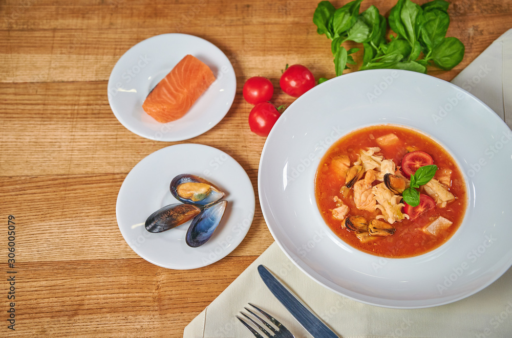 Sicilian tomato seafood soup Sicilian tomato seafood soup