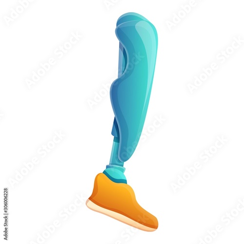 Artificial limb foot icon. Cartoon of artificial limb foot vector icon for web design isolated on white background
