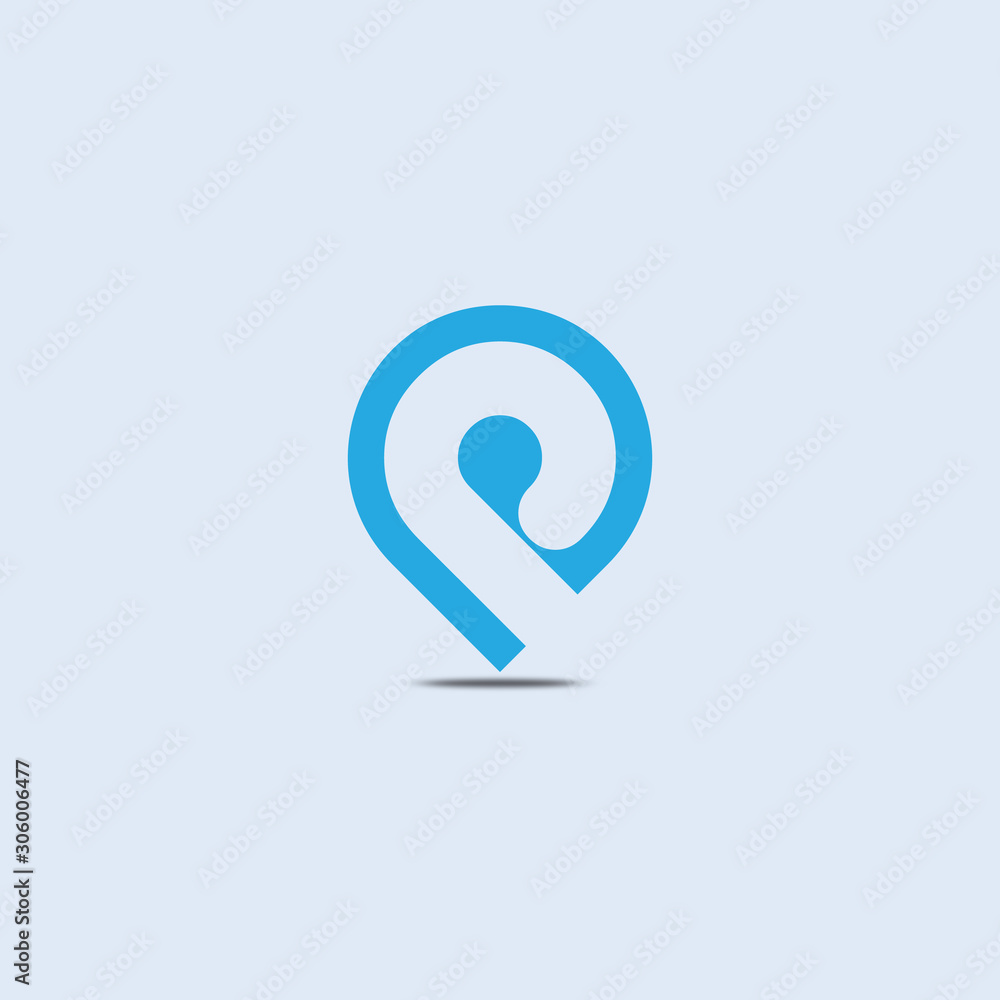 P Letter Location Vector Logo Design. P Letter Logo With Location Sign. P Letter Location Vector Logo Design. P Letter Logo With Location Sign.