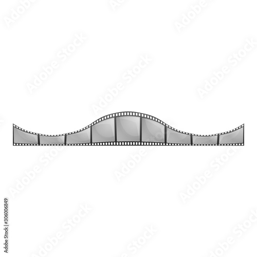 Cinema filmstrip icon. Cartoon of cinema filmstrip vector icon for web design isolated on white background