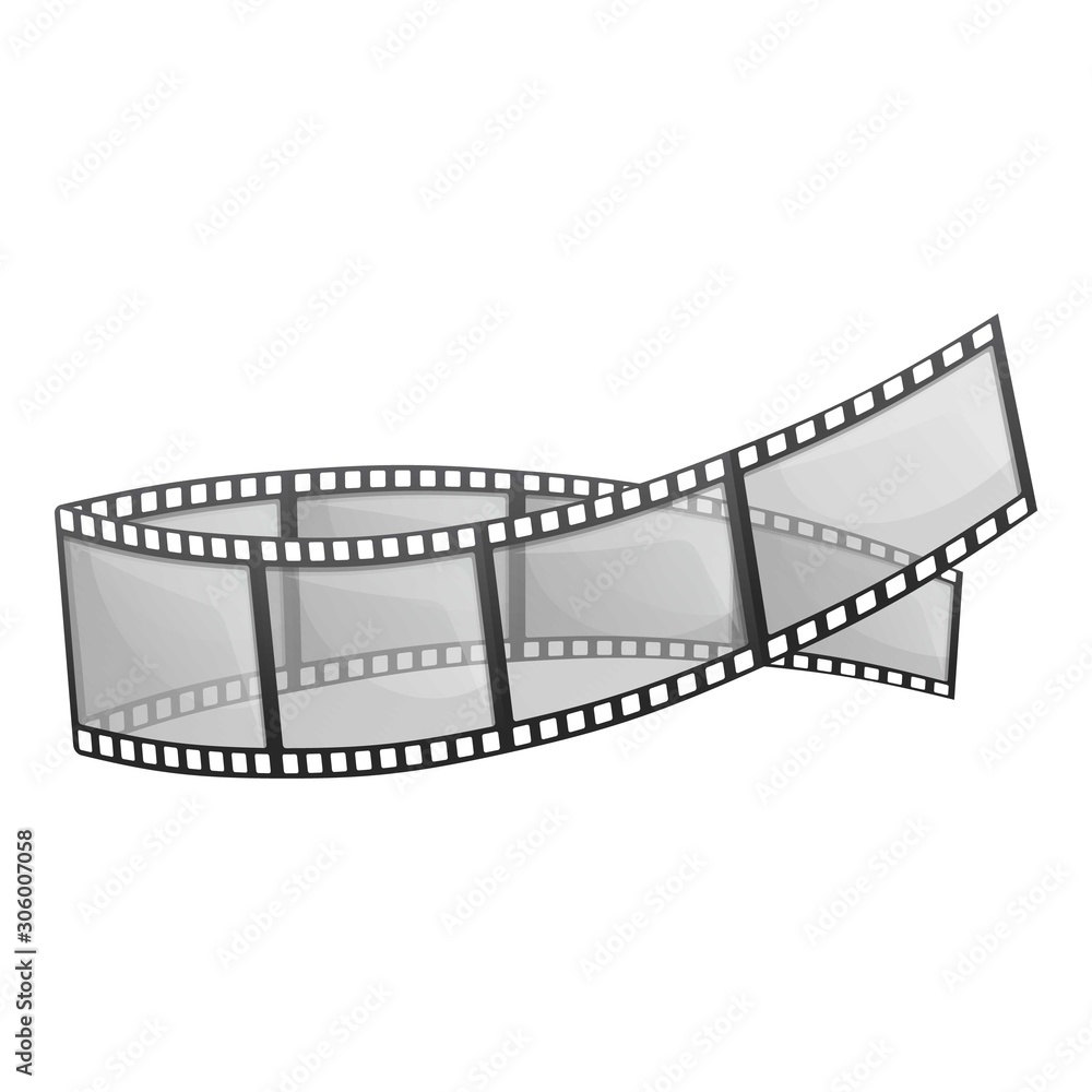 Video filmstrip icon. Cartoon of video filmstrip vector icon for web design isolated on white background