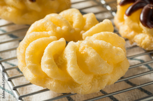 Homemade Sweet French Cruller Donuts