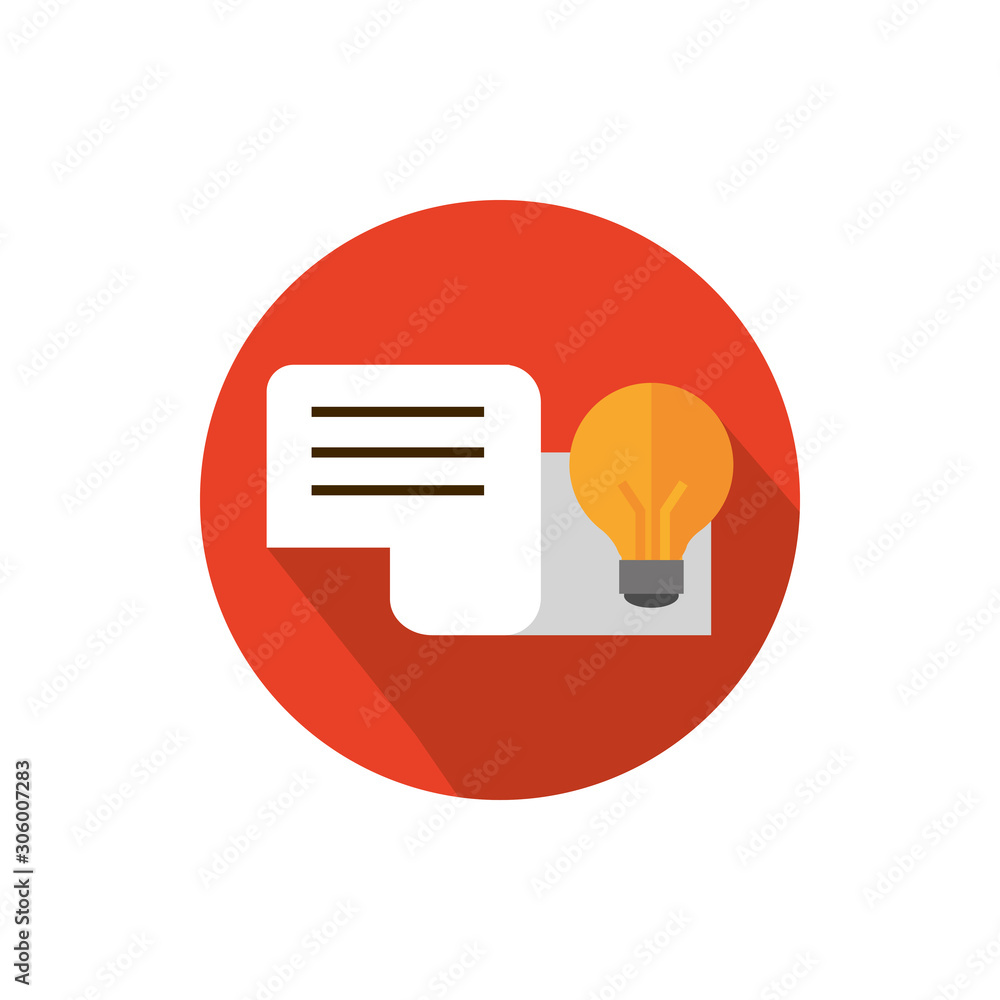 light bulb creativity work business strategy icon block shadow light bulb creativity work business strategy icon block shadow