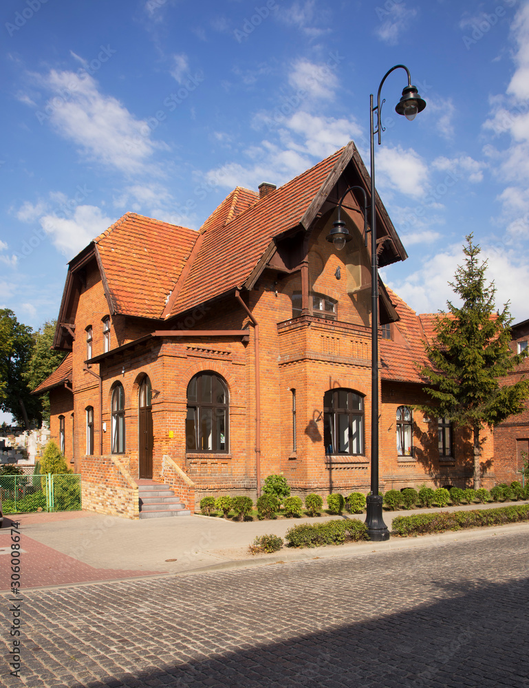 Wolnosci street in Wabrzezno. Poland