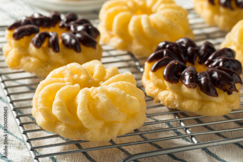 Homemade Sweet French Cruller Donuts