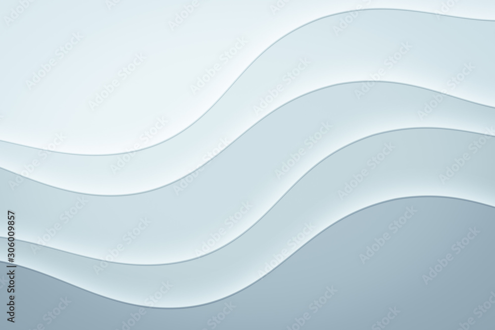 Fototapeta premium Abstract background with curve lines and waves. Paper cut water wallpaper.