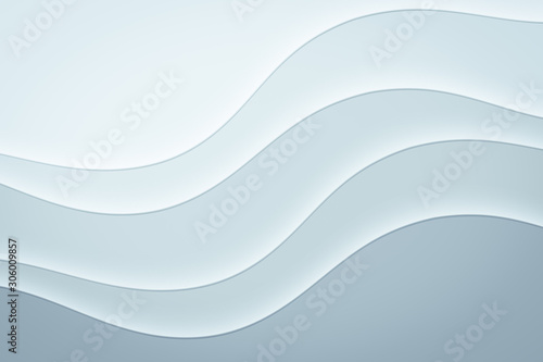 Abstract background with curve lines and waves. Paper cut water wallpaper.