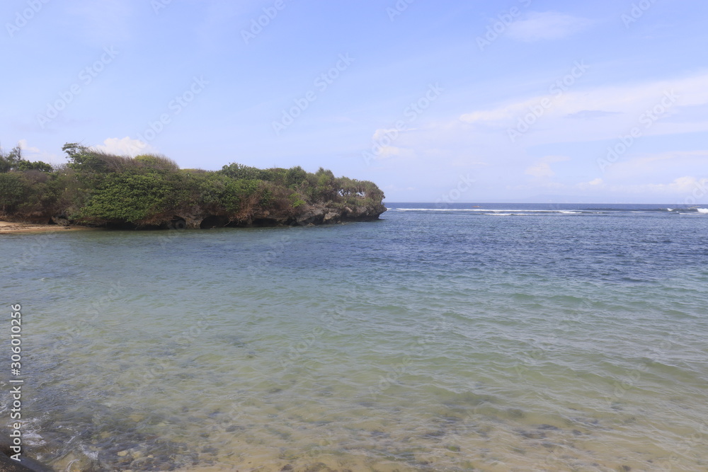 A beautiful view of Nusa Dua beach in Bali, Indonesia. A beautiful view of Nusa Dua beach in Bali, Indonesia.