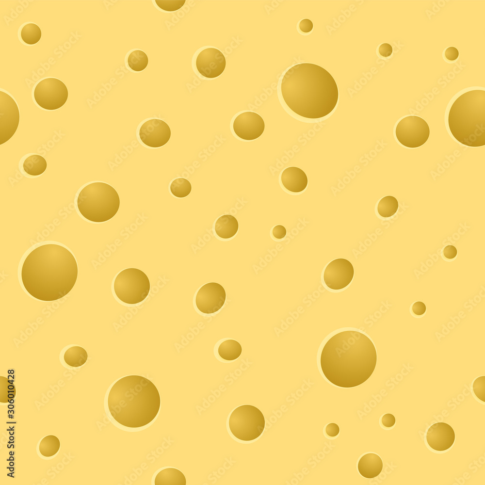 Vecor seamless illustration of cheese pattern. Background food