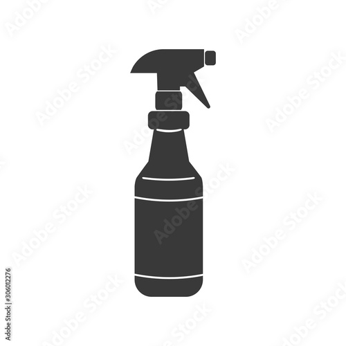 Spray bottle with trigger icon in vector