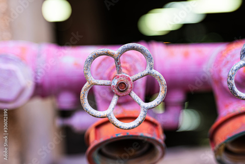 Obraz na płótnie Valve pipe. Pink color w salonie