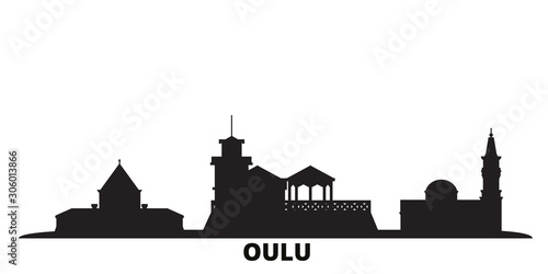 Vászonkép Finland, Oulu city skyline isolated vector illustration