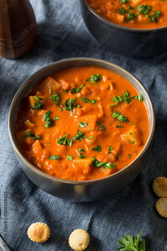 Homemade Red Tomato Manhattan Clam Chowder Homemade Red Tomato Manhattan Clam Chowder