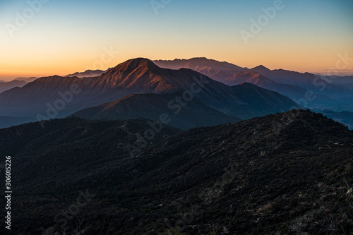 Overlooking the Coastal Mountain Range of Central Chile aka la Cordillera de la Coasta.   © Bryan