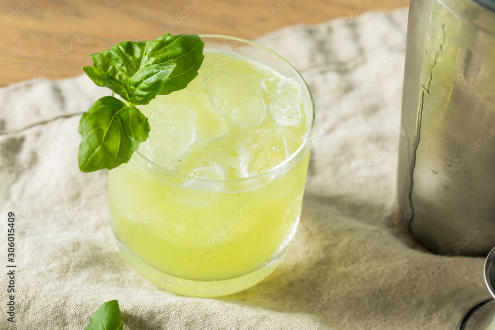 Homemade Alcoholic Gin Basil Smash Homemade Alcoholic Gin Basil Smash
