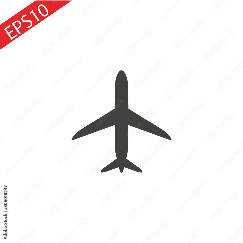 Airplane icon, Airplane icon vector, in trendy flat style isolated on white background. EPS 10