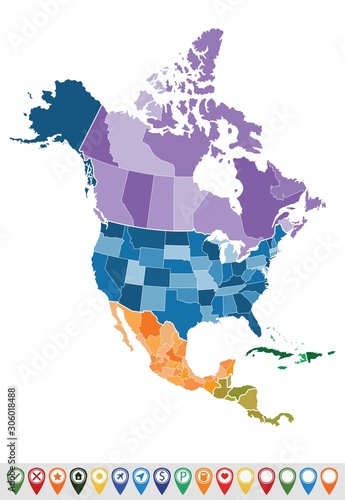 Map of North America