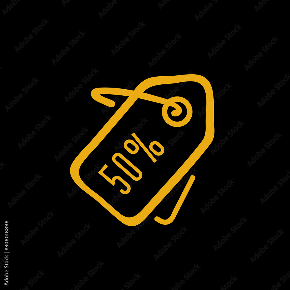 Black friday sale banner, sticker up to 50 percent off. modern design template, Sale banner, sale sticker template design. Black friday special offer. end of season special offer banner. vector illust